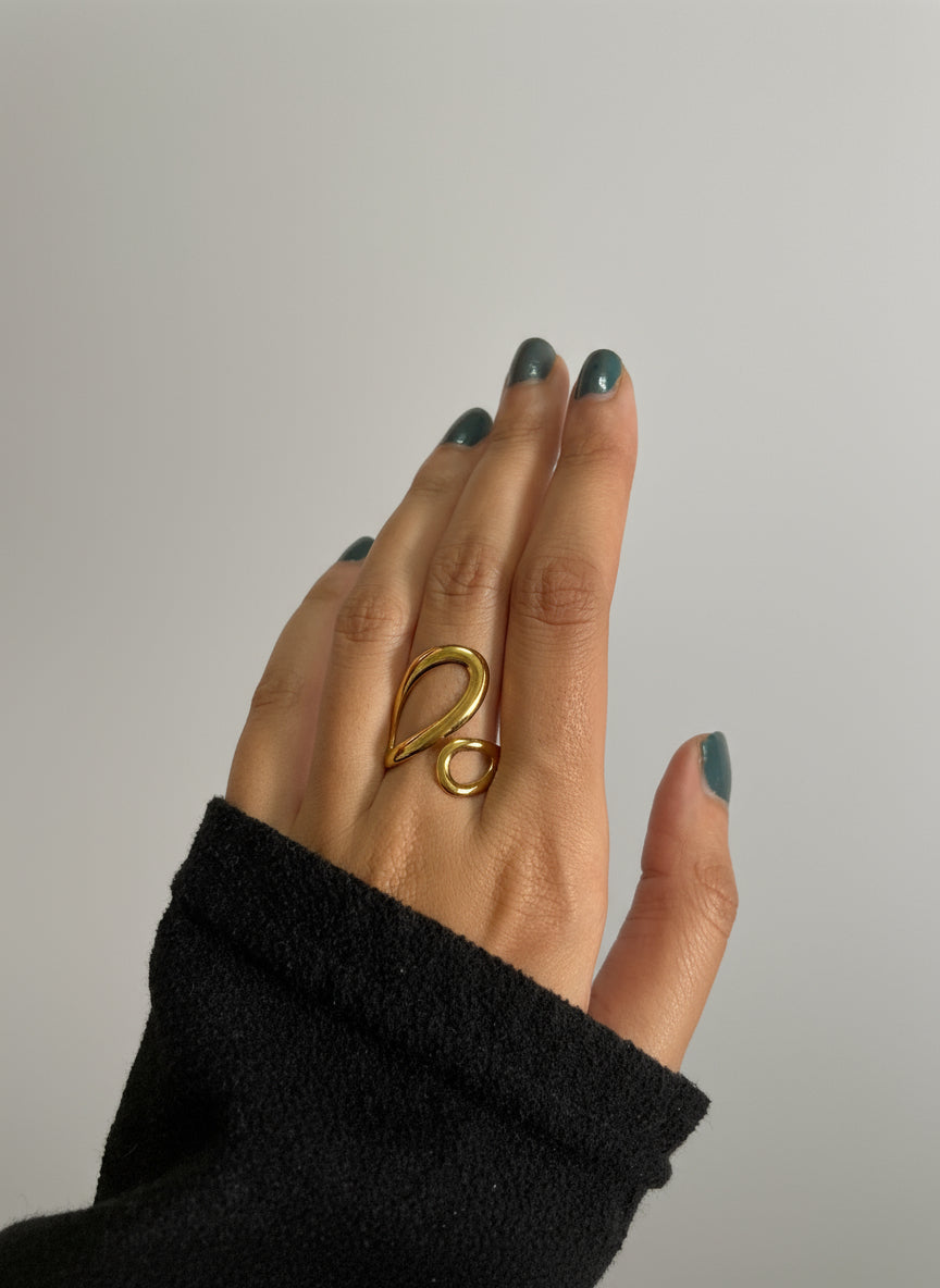 Anti Tarnish Dual Statement Ring