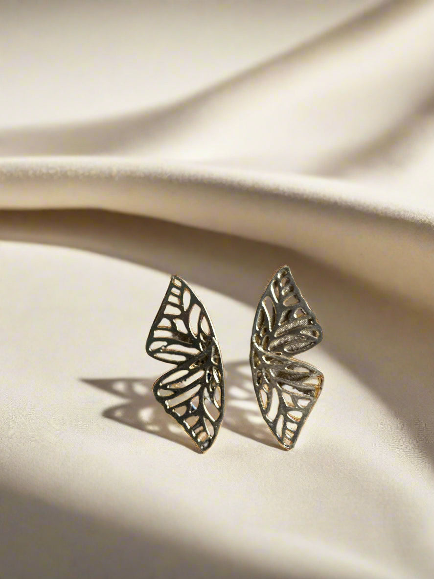 two butterfly earrings