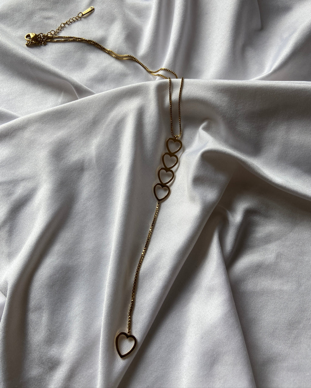 Hearts long chain anti tarnish necklace