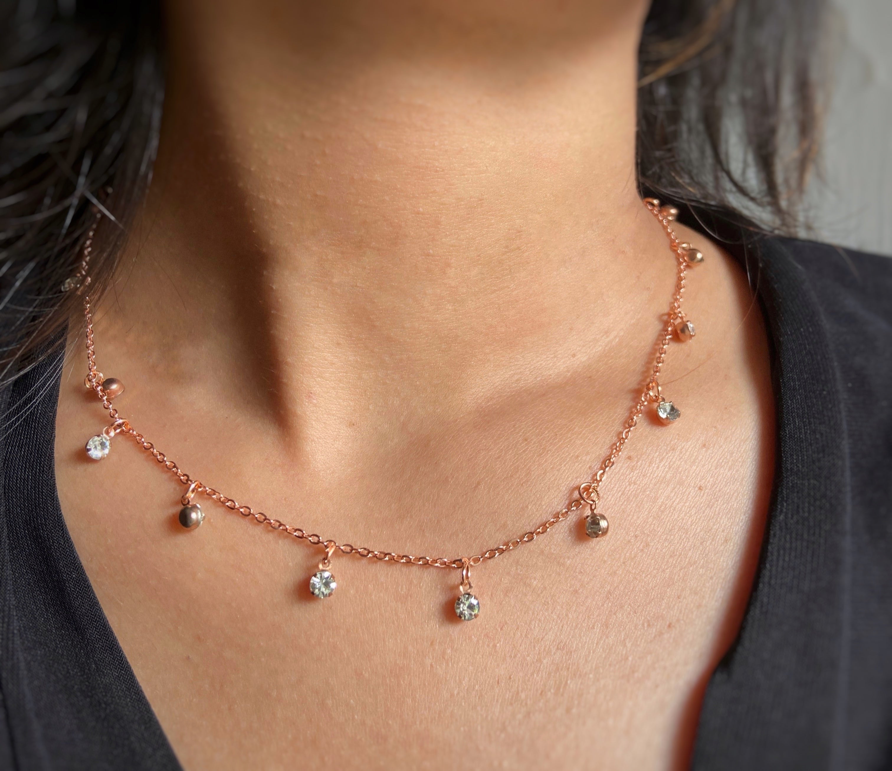 Studded Rose Gold Choker
