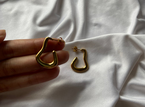 Abstract anti tarnish everyday earrings