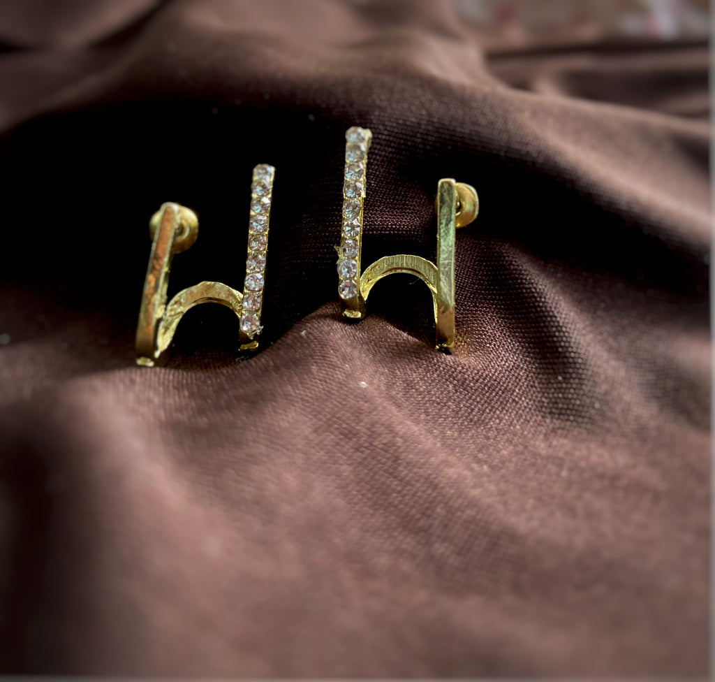 Diamond bar earrings