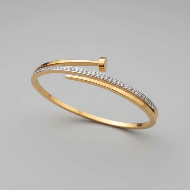 Studded Rose Gold anti tarnish bracelet waterproof everyday wear