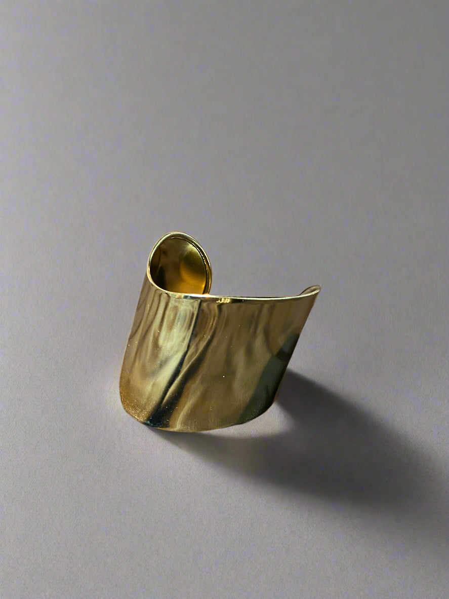 gold cuff anti tarnish bracelet