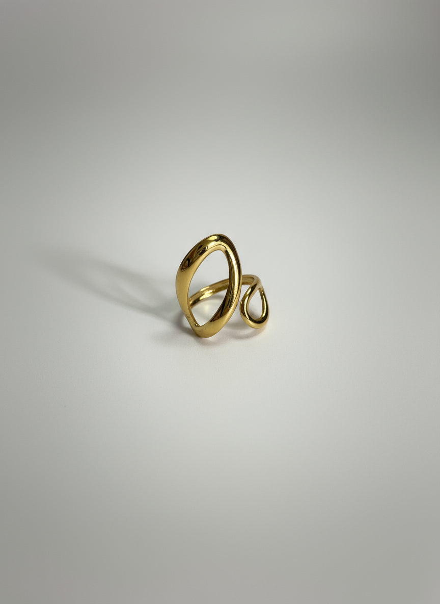 Anti Tarnish Dual Statement Ring
