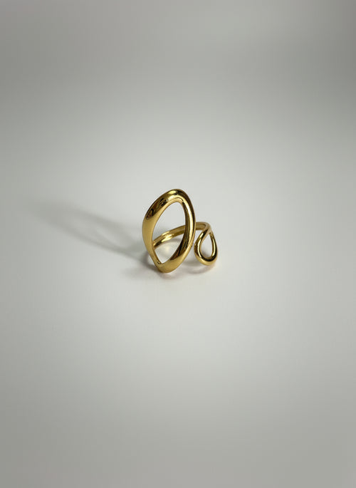 Anti Tarnish Dual Statement Ring